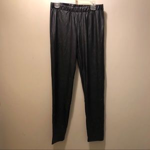 Teenage Runaway Black leather-like leggings